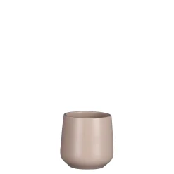 Potten En Vazen|ohgreen Amber pot rond licht roze mat - h11,5xd12cm