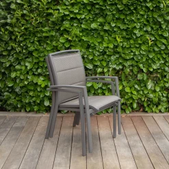 Tuinmeubelen|ohgreen Armstoel Modulo grijs antraciet