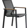 Tuinmeubelen|ohgreen Armstoel Norris zwart/teak