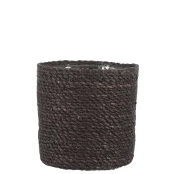 Potten En Vazen|ohgreen Atlantic mand grijs - h18xd18cm