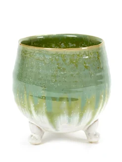 Potten En Vazen|ohgreen Bain blanche Pot bol driepikkel l d15,5