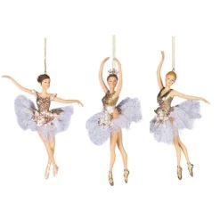 Kerstornamenten|ohgreen Ballerina ornament met tule en parels