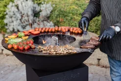 Bbq|ohgreen Barbecue zwarte poedercoat d88cm met vierkante gesloten voet