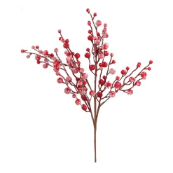 Kerstdecoratie|ohgreen Bessen pick 43cm rood
