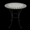 Tuinmeubelen|ohgreen Bistrotafel Rodin d60cm mozaiek groen/zwart/wit