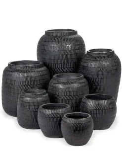 Potten En Vazen|ohgreen Black Ancient Sierpot s l13xb13x11,5 zwart