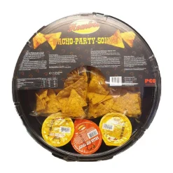 Voeding|ohgreen Blad hombre nacho-party-sonne met 3 sauzen