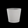 Kunststof|Ecocheques|ohgreen Bloempot Orione 24cm wolkwit