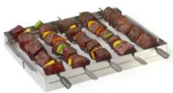 Accessoires En Onderhoud|ohgreen Brochettehouder uit rvs voor 5 stuks 35,5x26,5x4,5cm