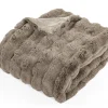 Cosy Corner|ohgreen Bubble konijnenbont throw - taupe