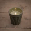 Verlichting|ohgreen Buitenkaars in pot 3d vlam olijf