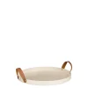 Sfeermakers|ohgreen Cadiz decoratie plateau ronde beige - h2,5xd30cm