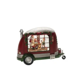 Deco Verlichting Binnen|ohgreen Caravan met kerstman die speelgoed repareert