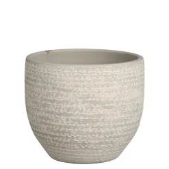 Potten En Vazen|ohgreen Carrie pot rond licht grijs - h14xd16cm