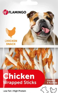 Hond Voeding|ohgreen Chick'n snack wrapped sticks 65g