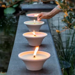 Geuren|ohgreen Citronellakaars in witte schaal - Ginger Love