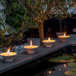 Geuren|ohgreen Citronellakaars in witte schaal - Asian Garden