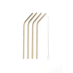 Drank|Ecocheques|ohgreen COCKTAILRIETJES RVS GOUD S/4
