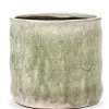 Potten En Vazen|ohgreen Craquelé Pot flame light green d17,5 h16,5 cm