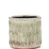 Potten En Vazen|ohgreen Craquelé Pot flame light green d14 h13 cm