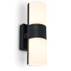 Verlichting|Ecocheques|ohgreen Cyra wandlamp met 2 lichkoppen mat zwart led 16.1w