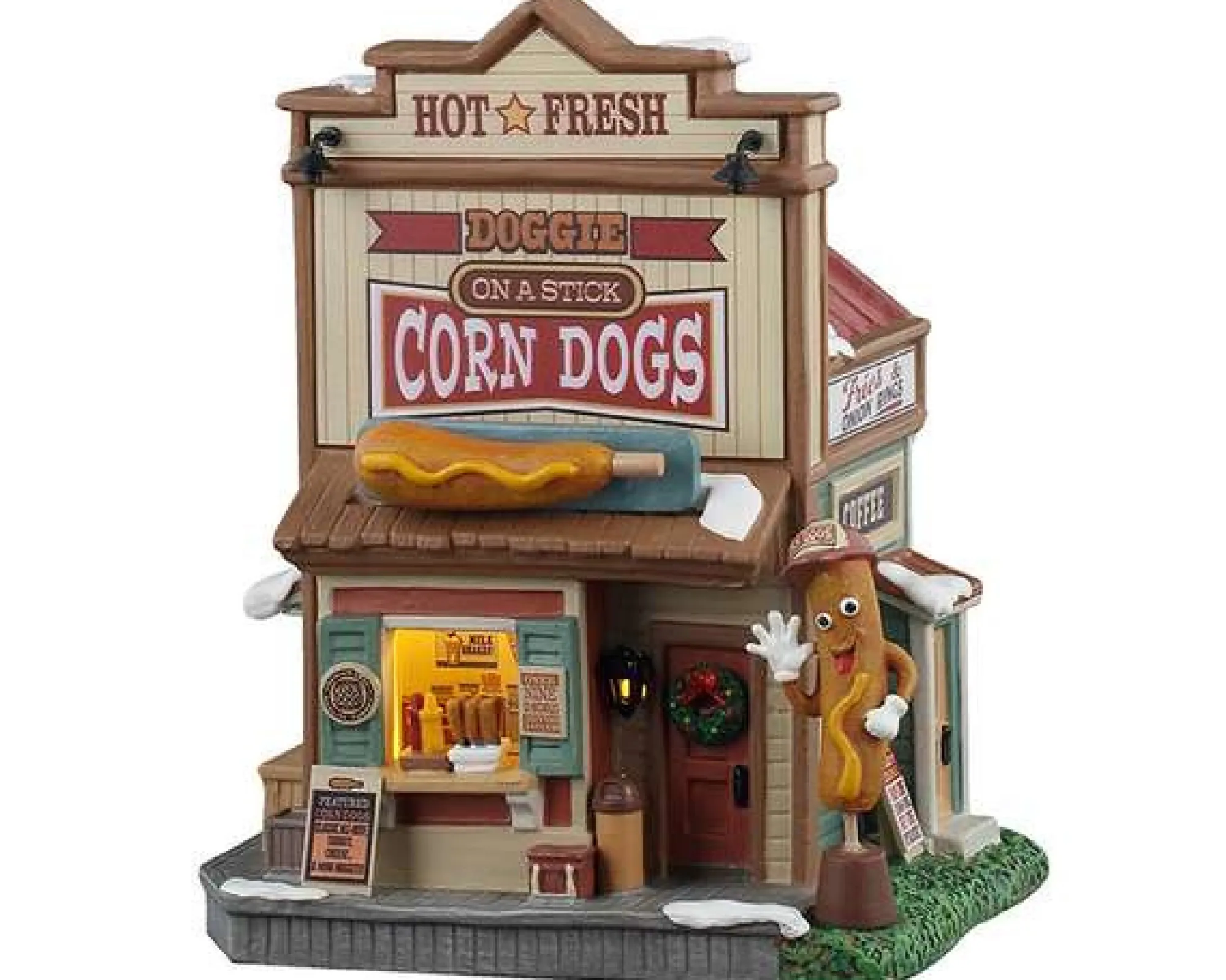 Lemax Kerstdorpen|ohgreen Doggie on a stick corn dogs