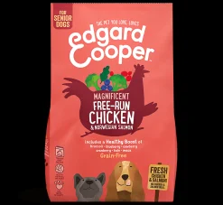 Hond Voeding|ohgreen Edgard & cooper, hondenbrokken voor senior met kip & zalm, 700g
