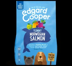 Hond Voeding|ohgreen Edgard & cooper, hondenbrokken voor adult met zalm, 700g