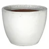Aardewerk|ohgreen Egg pot geglazuurd wit d50h40