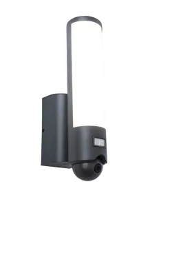 Verlichting|Ecocheques|ohgreen Elara led wandlamp met camera en sensor donkergrijs
