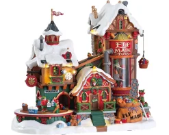 Lemax Kerstdorpen|ohgreen Elf gemaakte speelgoedfabriek, met 4.5v adapter (aa)