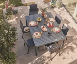 Tuinmeubelen|ohgreen Eno tafel vierkant verlengbaar antraciet