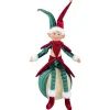 Thema Holiday|Kerstdecoratie|ohgreen Figuur elf sitting on ball bordeaux groen