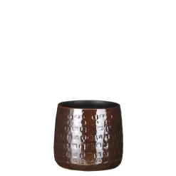 Potten En Vazen|ohgreen Floyd pot rond bruin - h15xd17cm