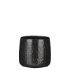 Potten En Vazen|ohgreen Floyd pot rond zwart - h17xd19cm