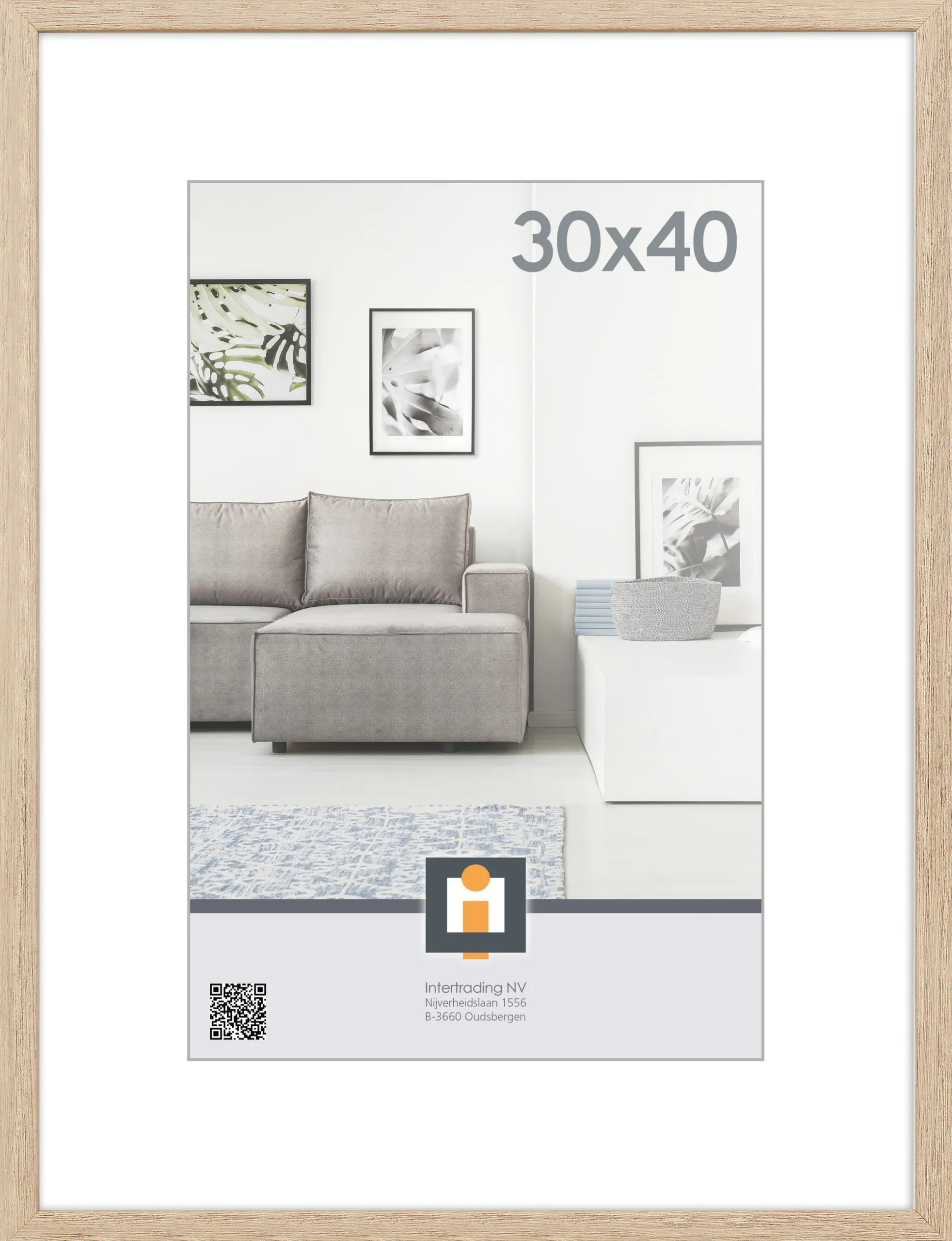 Sfeermakers|ohgreen fotolijst livorno vintage eik 30x40 cm