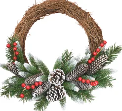 Kerstkransen En Guirlandes Kunststof|ohgreen Frosted berry grapevine wreath d41cm
