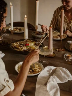 Kaarsen|ohgreen Geribde dinerkaars