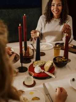 Kaarsen|ohgreen Geribde dinerkaars