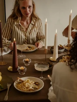 Kaarsen|ohgreen Geribde dinerkaars