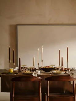 Kaarsen|ohgreen Geribde dinerkaars