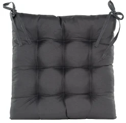 Accessoires En Onderhoud|ohgreen Gewatteerd stoelkussen antraciet 38x38cm