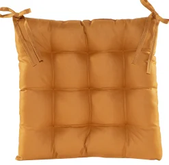 Accessoires En Onderhoud|ohgreen Gewatteerd stoelkussen oker geel 38x38cm