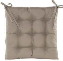 Accessoires En Onderhoud|ohgreen Gewatteerd stoelkussen taupe 38x38cm