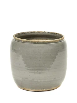 Potten En Vazen|ohgreen Glazed shades Pot costa m grey d21h21