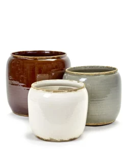 Potten En Vazen|ohgreen Glazed shades Pot costa m white d21h21