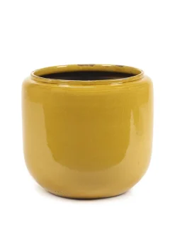 Potten En Vazen|ohgreen Glazed shades Sierpot costa 21x21x21 honey