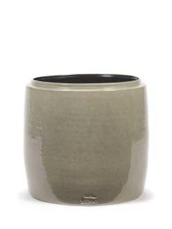 Potten En Vazen|ohgreen Glazed shades Sierpot l30 x b30 x h30 grijs