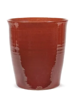 Potten En Vazen|ohgreen Glazed shades Sierpot lines l40xb40xh44 rood