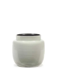Potten En Vazen|ohgreen Glazed shades Sierpot l23xb23xh21 l.grijs